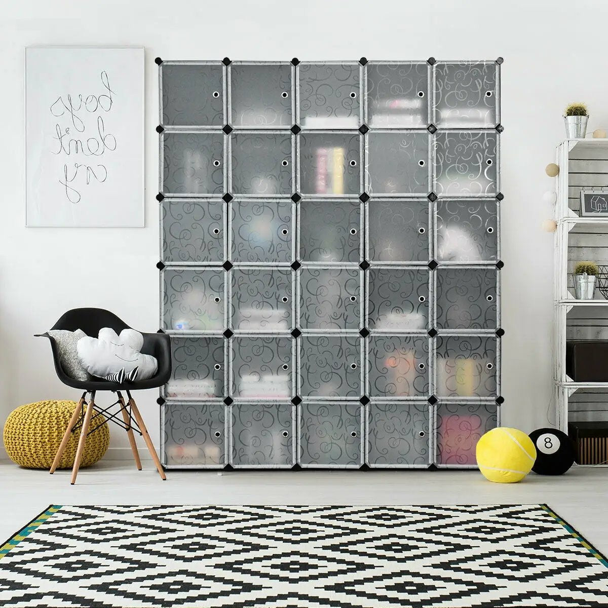DIY 30 Cube Portable Closet Clothes Wardrobe Cabinet by DirectDeals