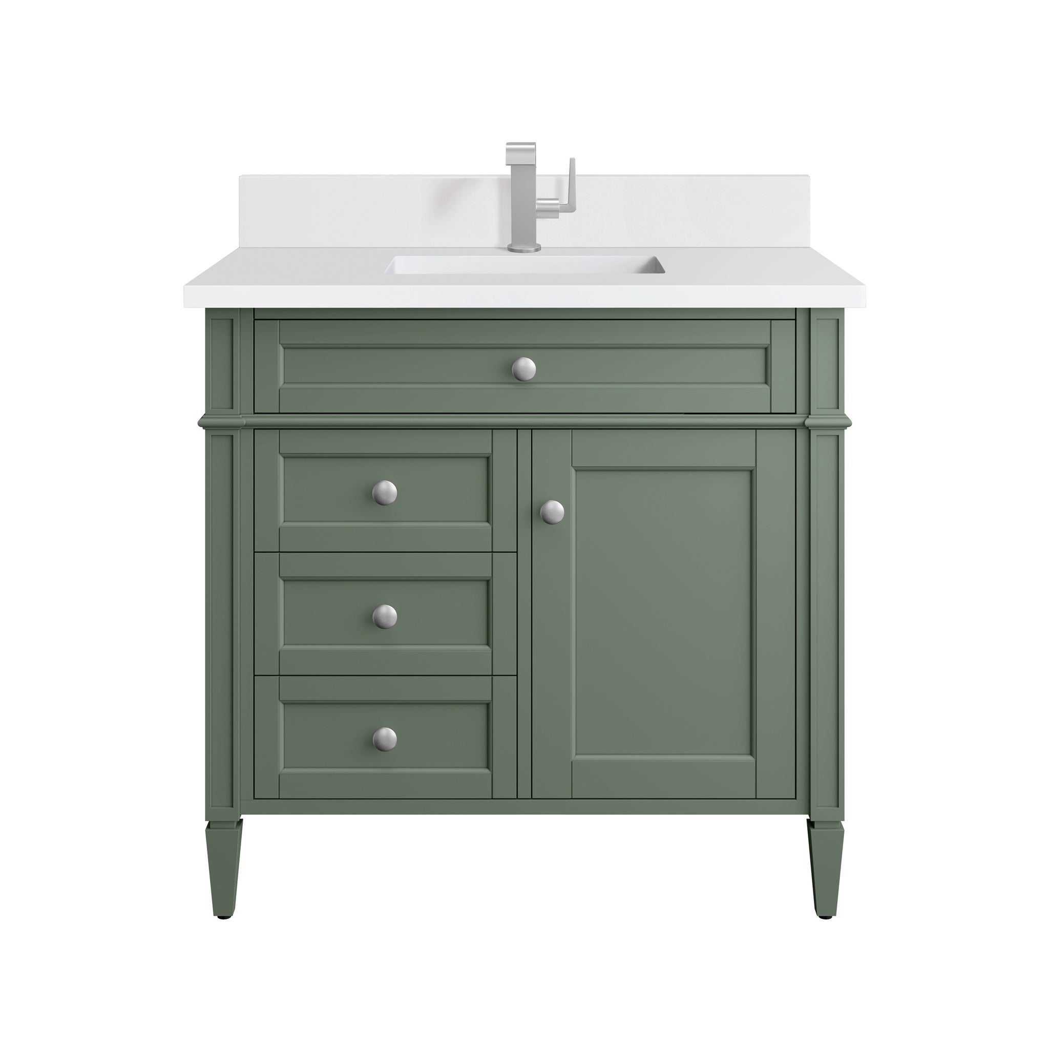 James Martin Brittany 36" Single Bathroom Vanity, Smokey Celadon by James Martin