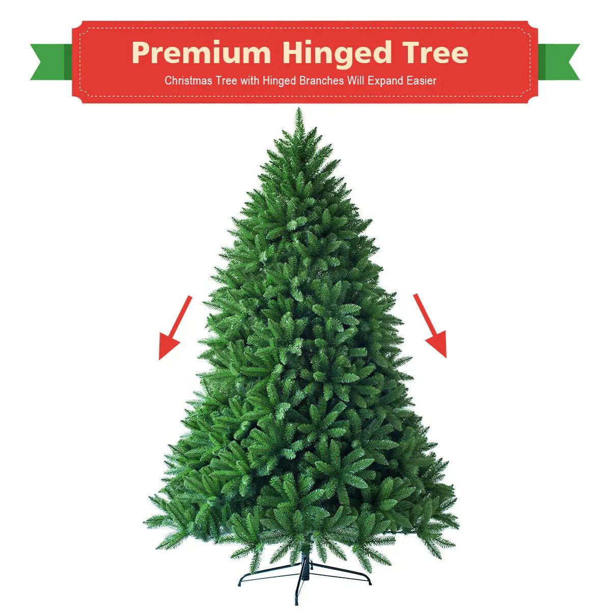 7.5 Feet Unlit Artificial Christmas Tree with 1968 Branch Tips by DirectDeals
