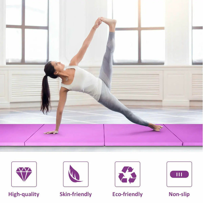 4 Feet x 10 Feet x 2 Inch Folding Gymnastics Tumbling Gym Mat by DirectDeals
