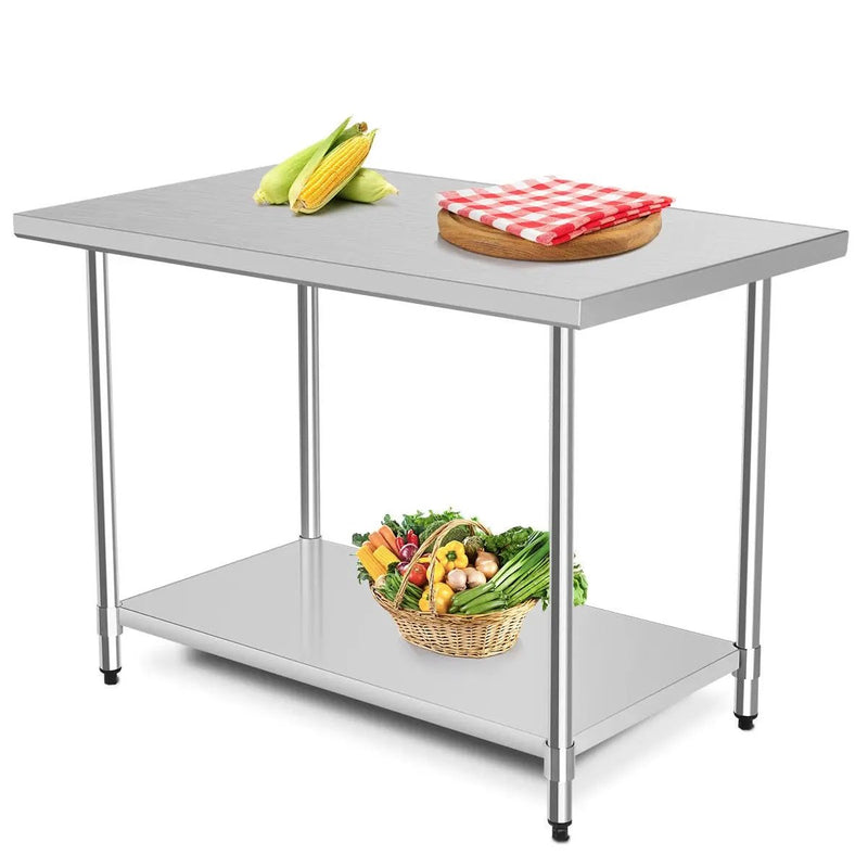 30 x 48 Inch Stainless Steel Table Commercial Kitchen Worktable by DirectDeals