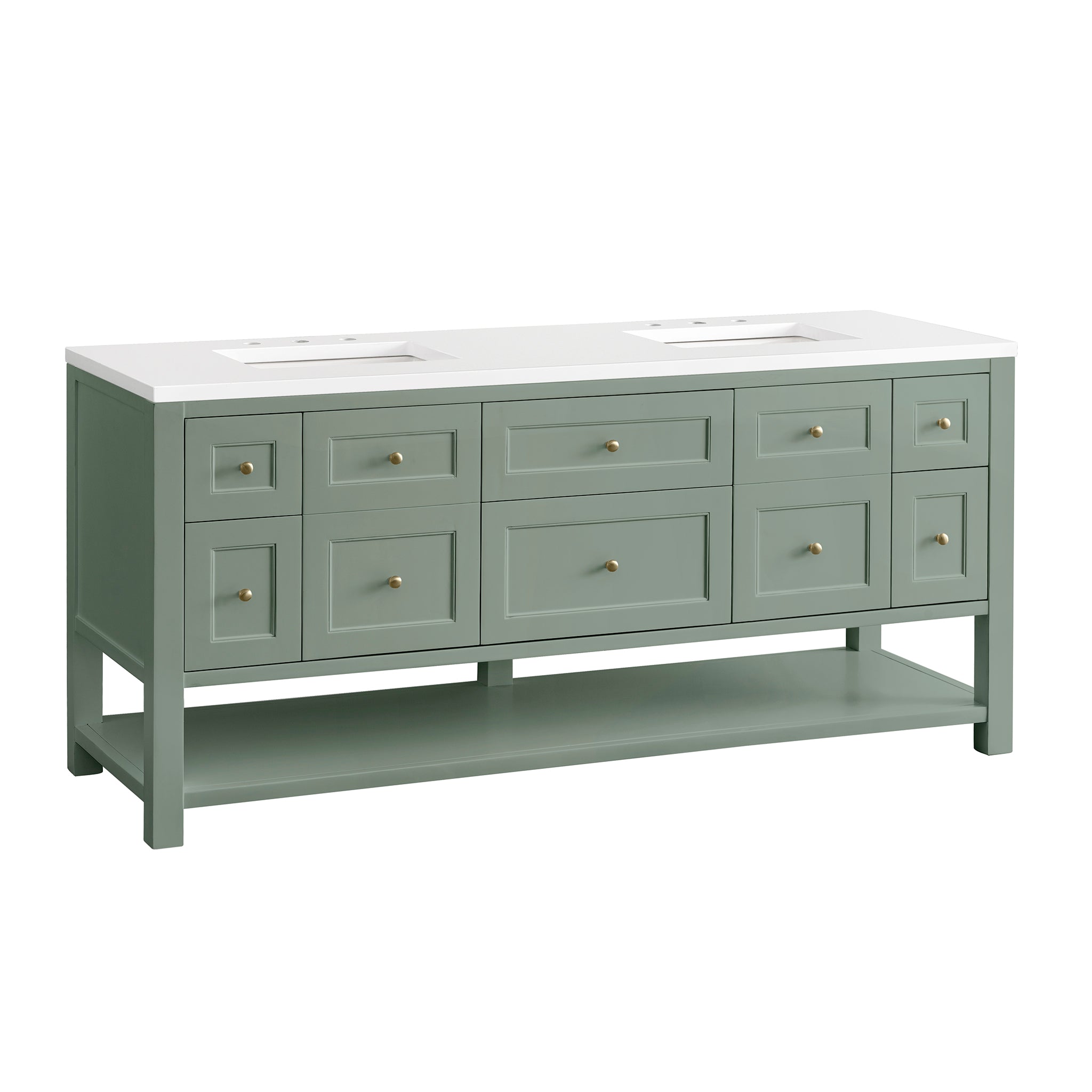 James Martin Breckenridge 72" Double Bathroom Vanity, Smokey Celadon by James Martin