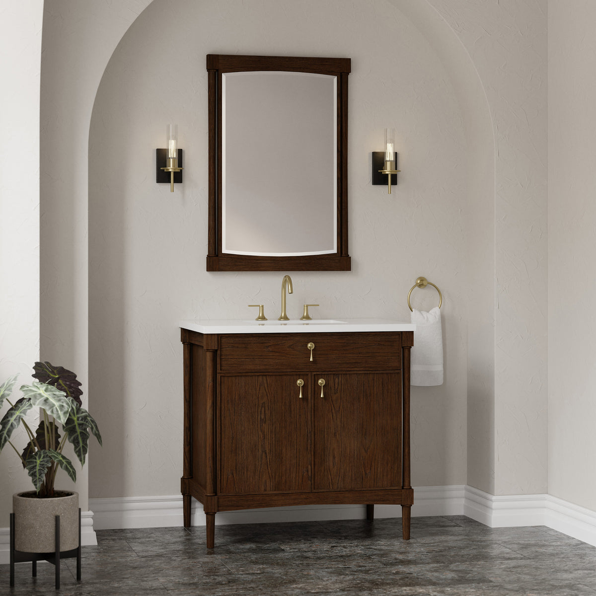 James Martin Kinnsden 26" Mirror, Sable Oak, view 3