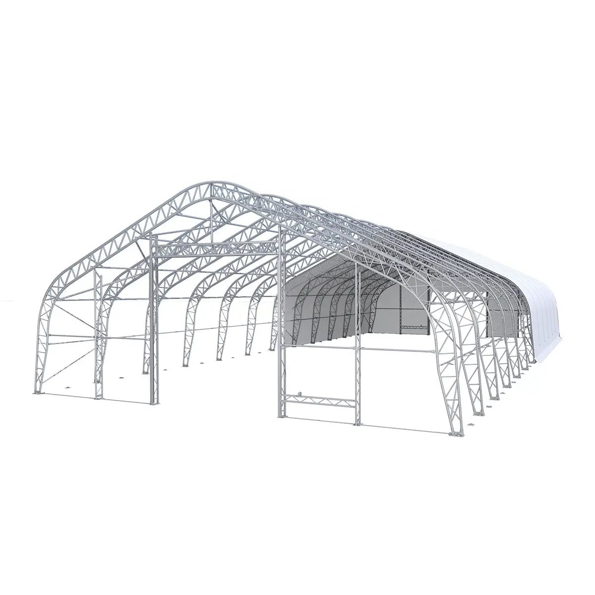 W60'xL120'xH27' Double Truss Storage Shelter, Reinforced Series by Chery Industrial