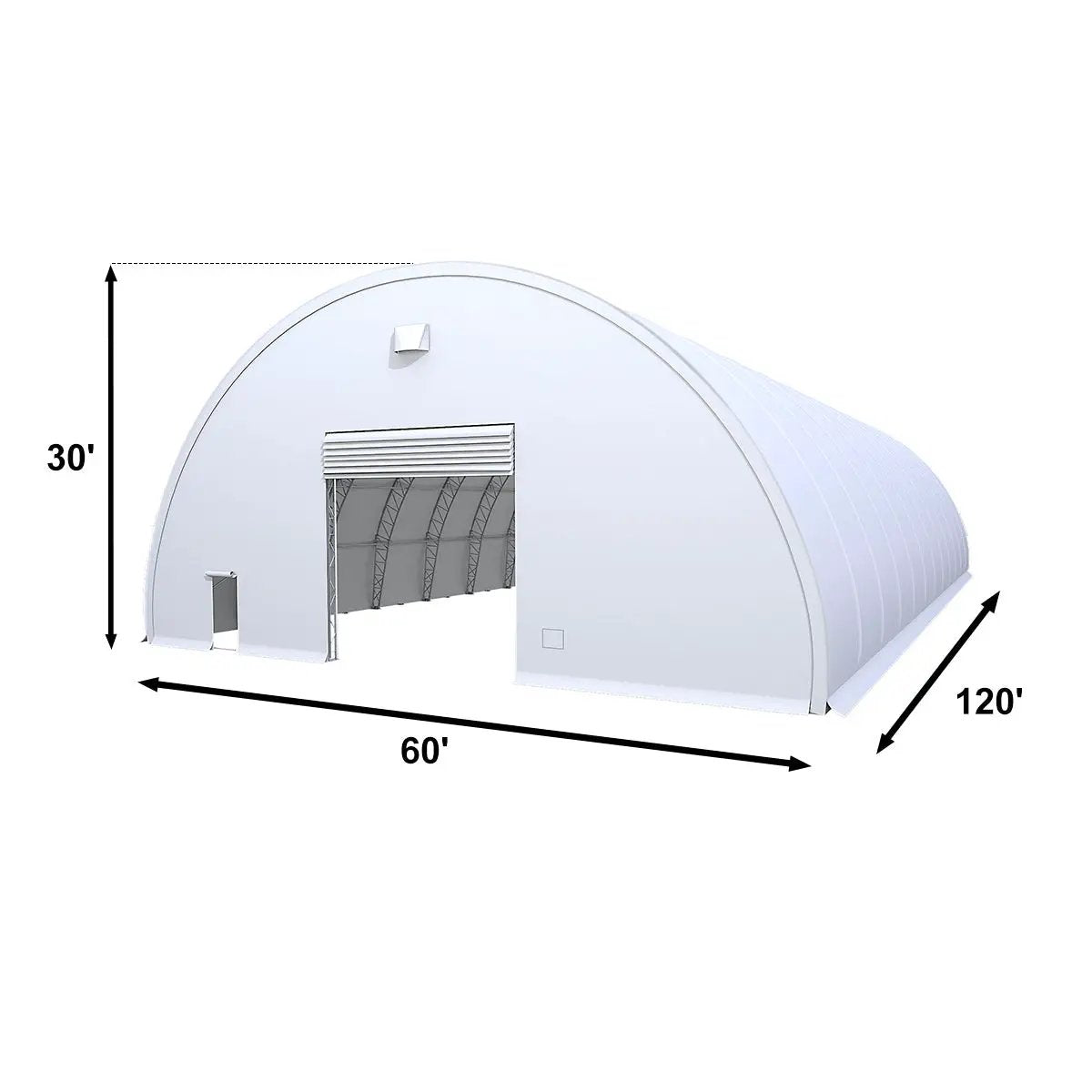 W60'xL120'xH30' Double Truss Storage Shelter, Reinforced Series by Chery Industrial