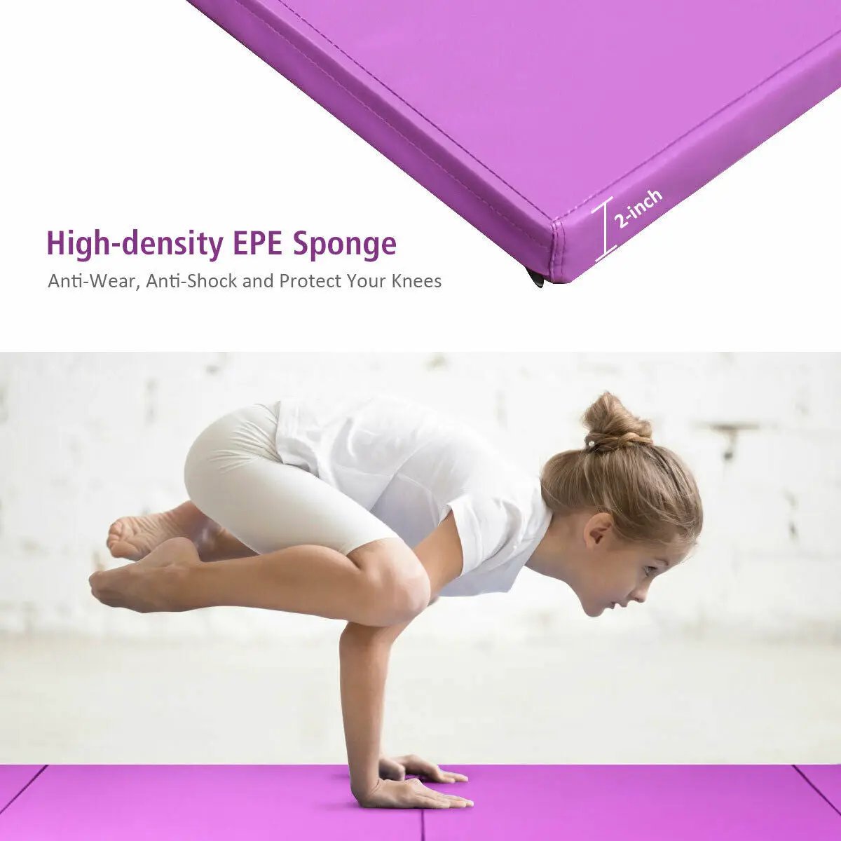 4 Feet x 10 Feet x 2 Inch Folding Gymnastics Tumbling Gym Mat by DirectDeals