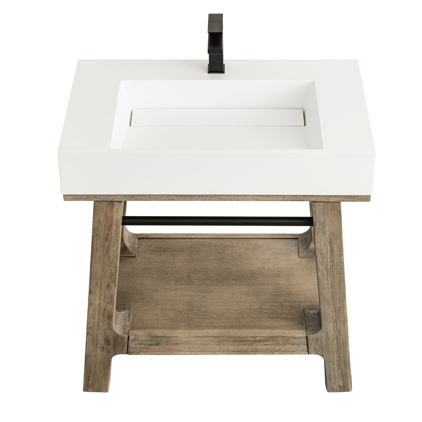 James Martin Auburn 31.5" Single Console Vanity, Weathered Timber by James Martin