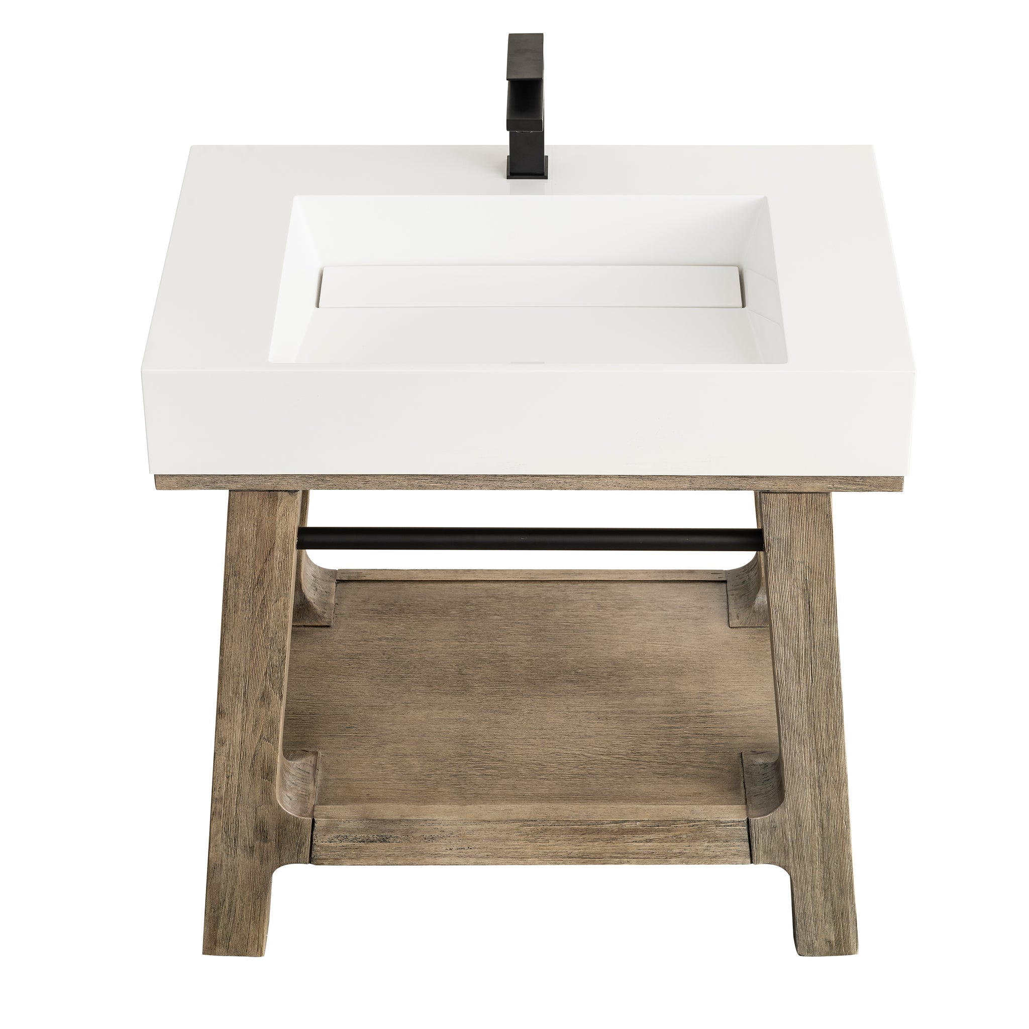 James Martin Auburn 31.5" Single Console Vanity, Weathered Timber by James Martin
