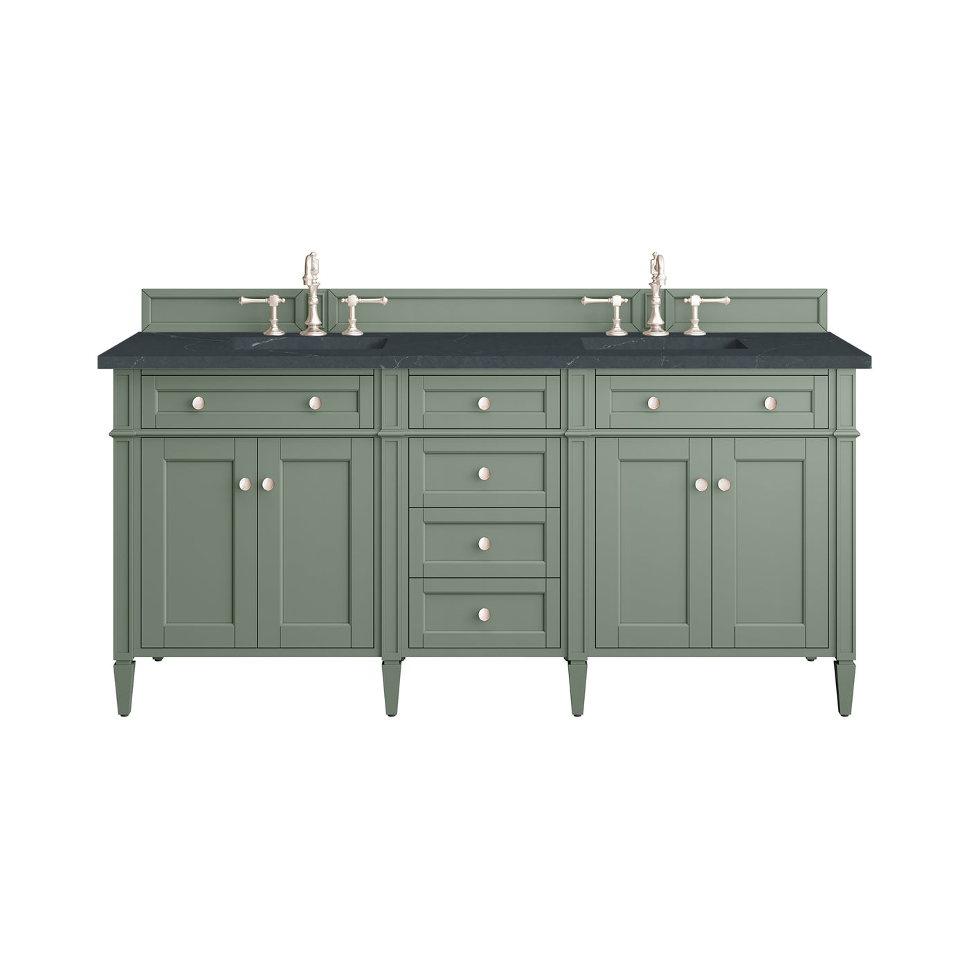 James Martin Brittany 72" Double Bathroom Vanity, Smokey Celadon by James Martin