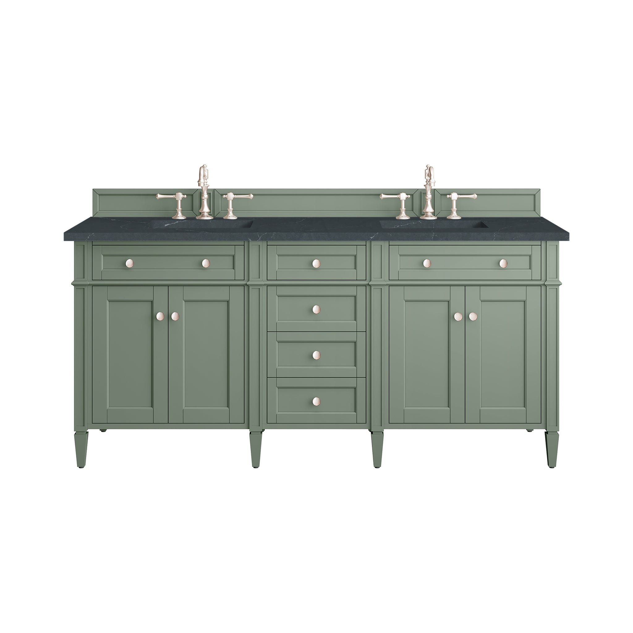 James Martin Brittany 72" Double Bathroom Vanity, Smokey Celadon by James Martin