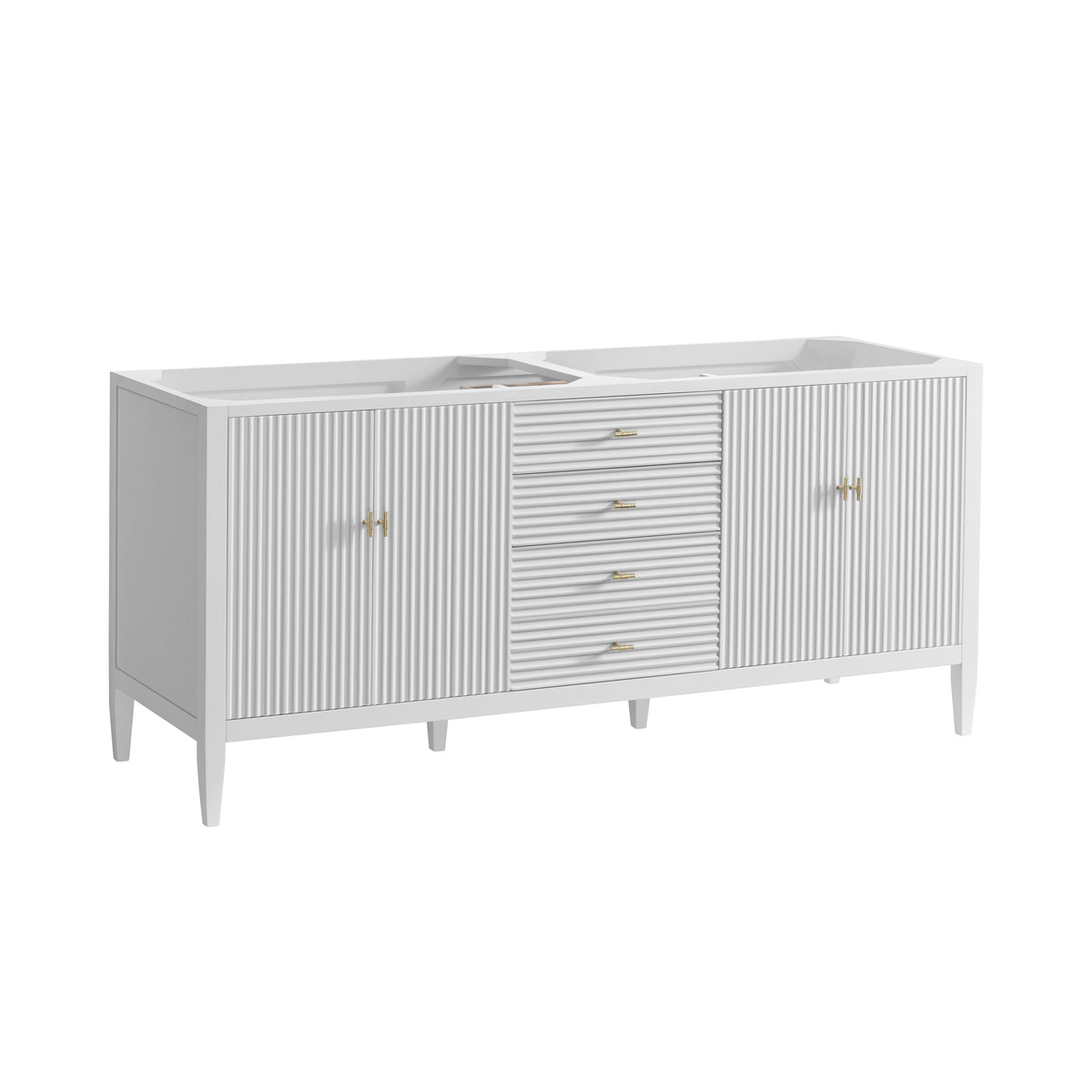 James Martin Myrrin 72" Single Bathroom Vanity, Bright White, view 3