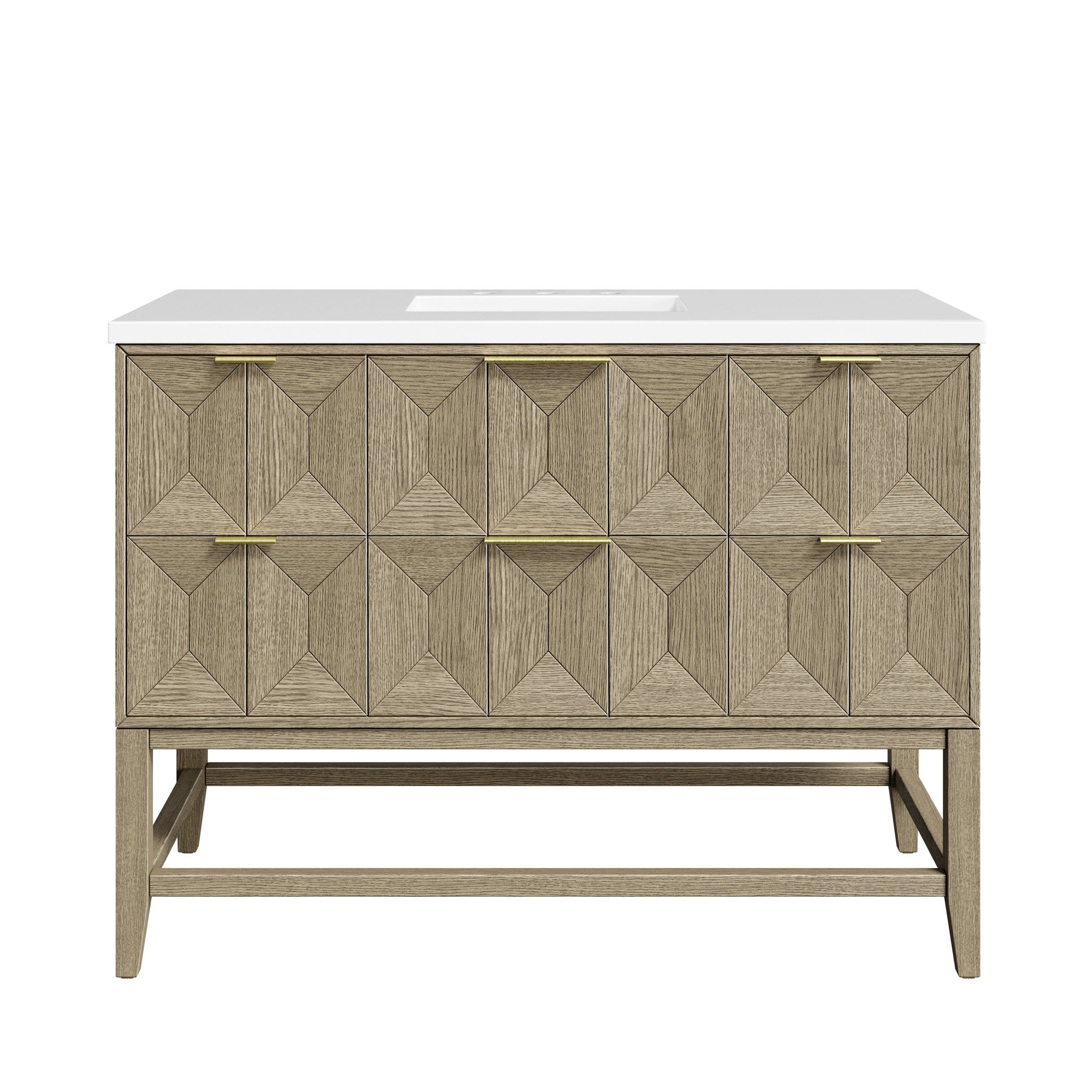 James Martin Emmeline 48" Single Bathroom Vanity, Pebble Oak by James Martin