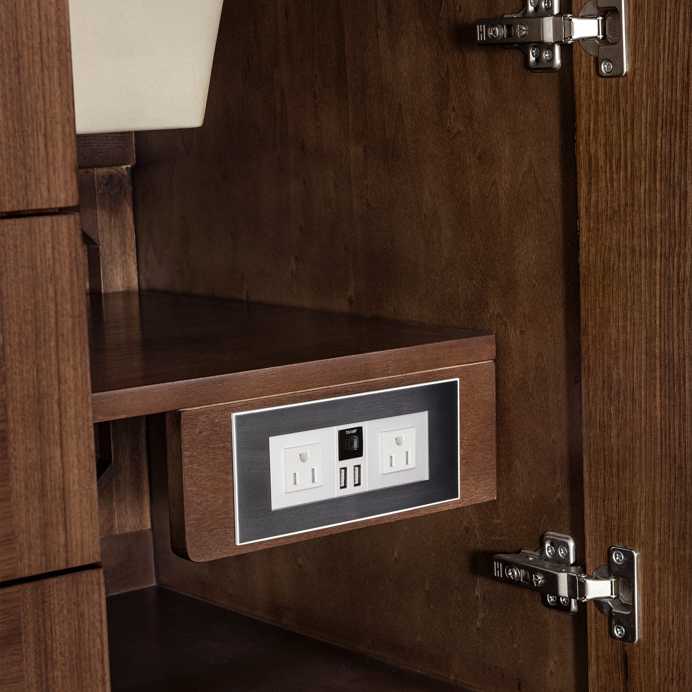 James Martin Amberly 60" Dual Mount Single Bathroom Vanity, Mid-Century Walnut by James Martin