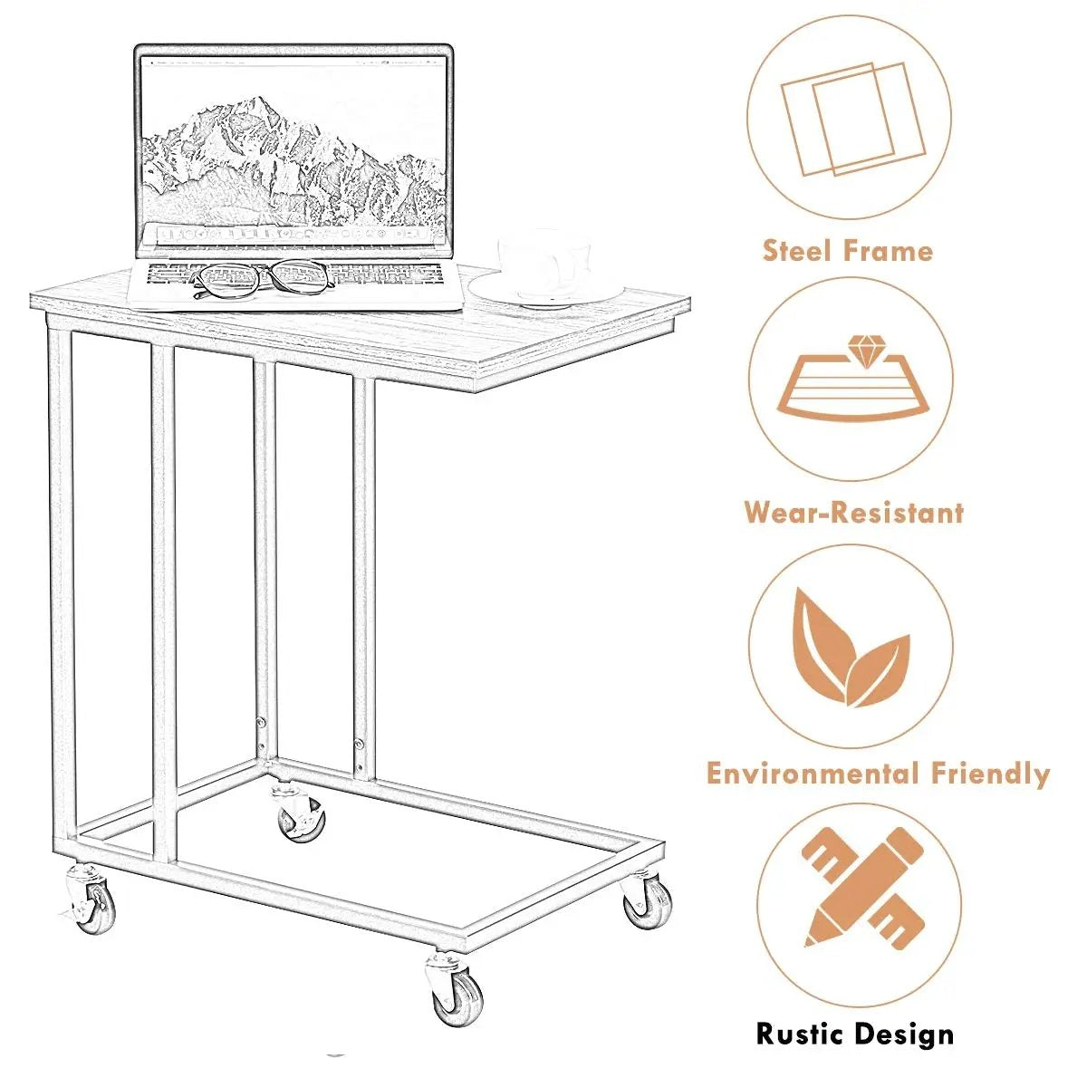 Laptop Holder Sofa Multiple Side End MobileTable by DirectDeals