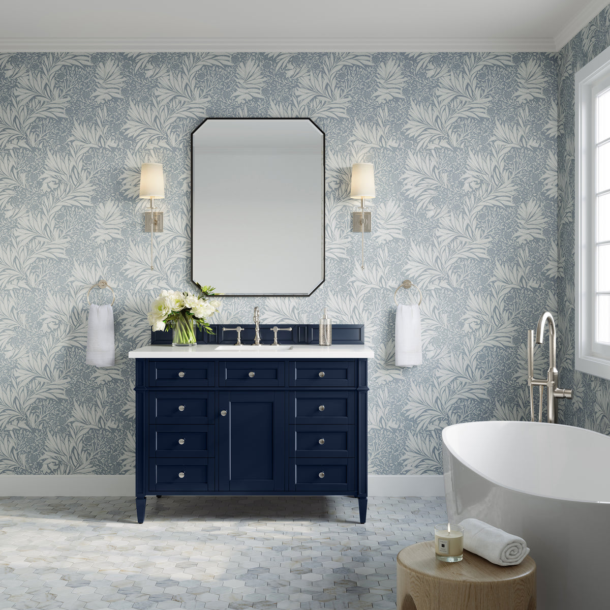James Martin Brittany 48" Single Bathroom Vanity, Victory Blue, view 21