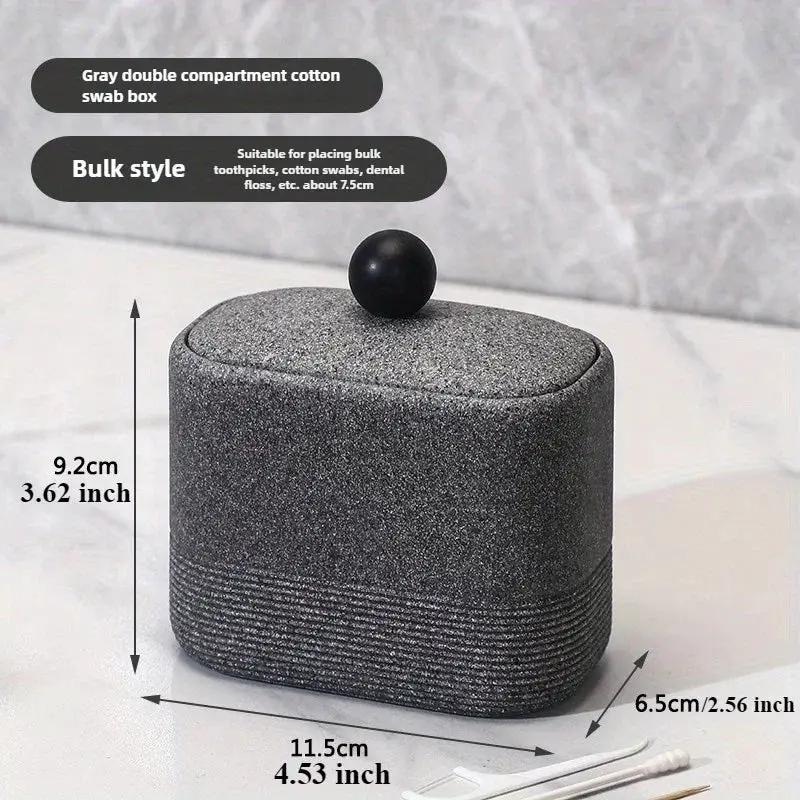 Wabi-Sabi Minimalist Japanese Bathroom Organizer - Elegant Dustproof Storage Box with Lid, Swab Case - Dust-Proof Lid, Compact Vanity Organizer for Bathroom, Living Room, Office - Ideal Christmas Gift for Women, Men, Friends by House Of Avana