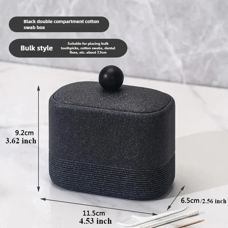 Wabi-Sabi Minimalist Japanese Bathroom Organizer - Elegant Dustproof Storage Box with Lid, Swab Case - Dust-Proof Lid, Compact Vanity Organizer for Bathroom, Living Room, Office - Ideal Christmas Gift for Women, Men, Friends by House Of Avana