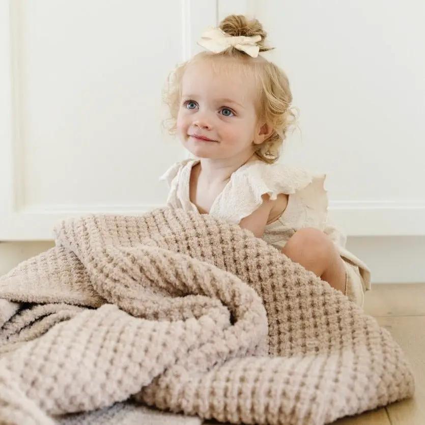 WAFFLE KNIT RECEIVING BLANKETS by HouseOfZazla