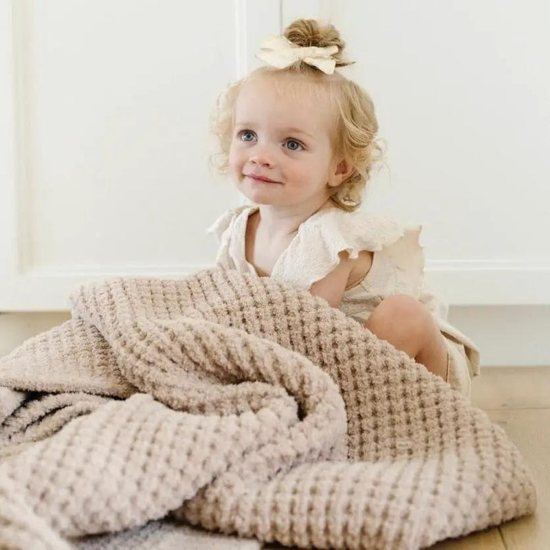 WAFFLE KNIT RECEIVING BLANKETS by HouseOfZazla