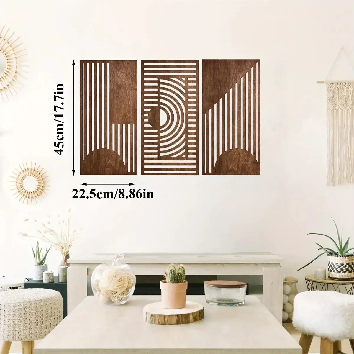 Wall Art - Abstract Geometric Wood by House Of Avana