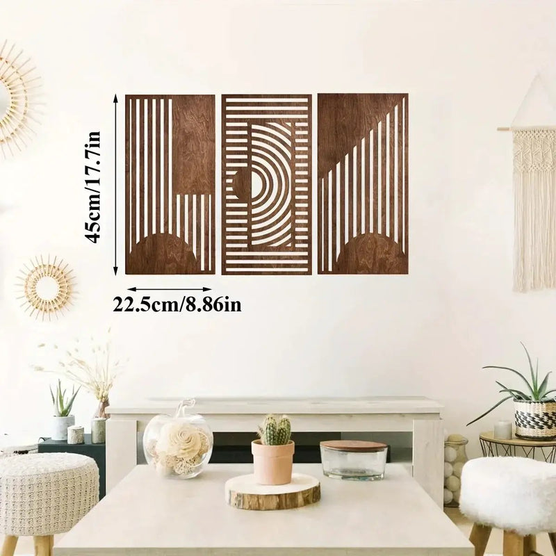 Wall Art - Abstract Geometric Wood by House Of Avana