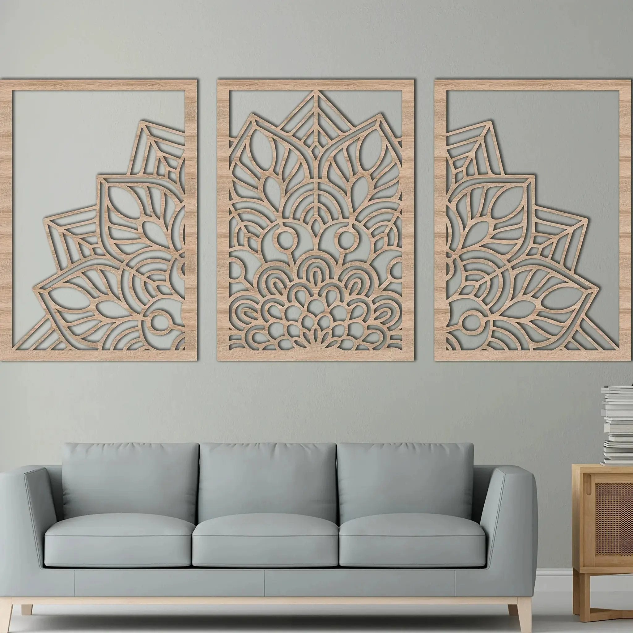 Wall Art - Brown Wood Mandala Panel by House Of Avana