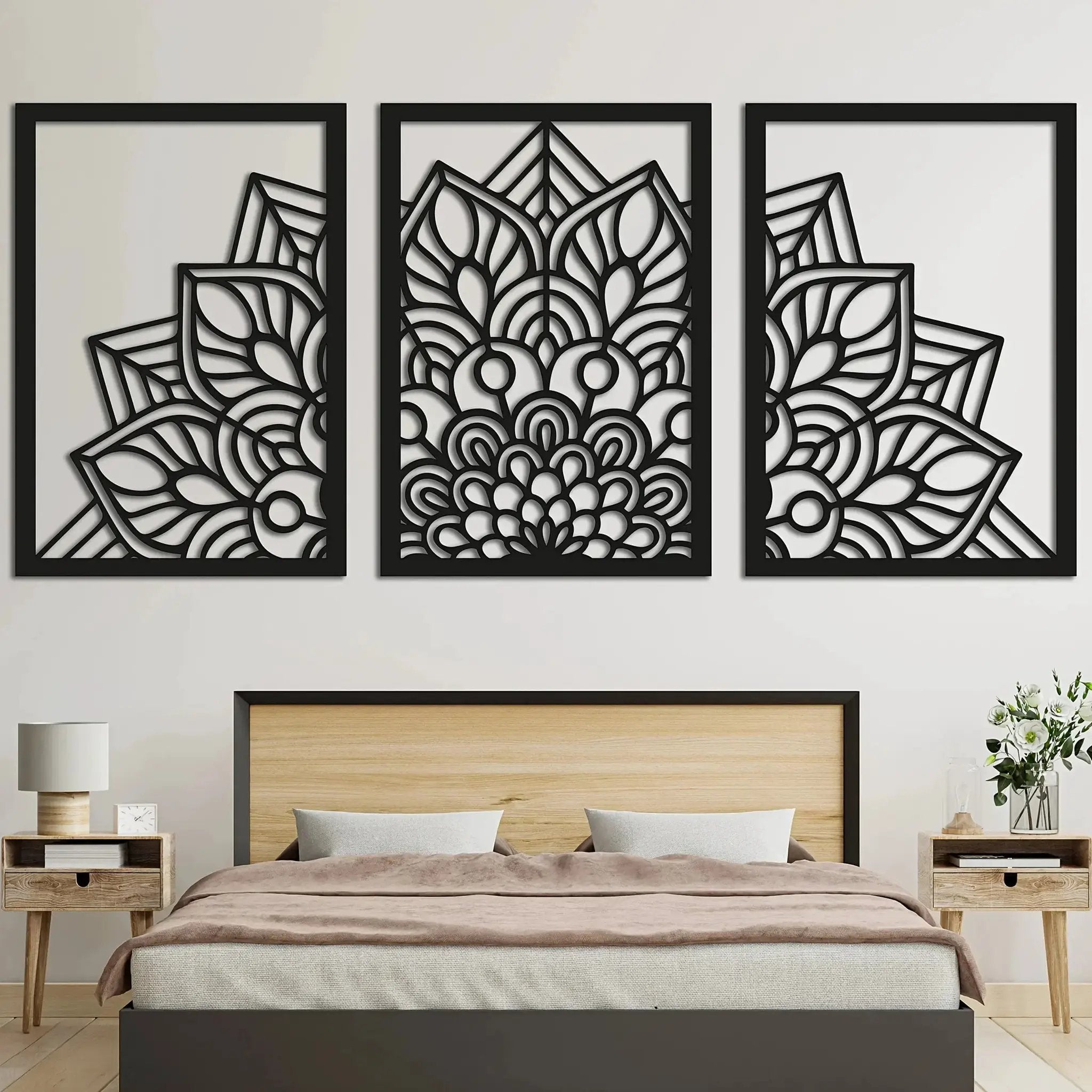 Wall Art - Brown Wood Mandala Panel by House Of Avana