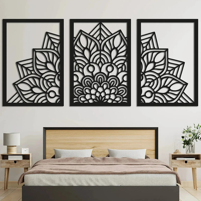 Wall Art - Brown Wood Mandala Panel by House Of Avana