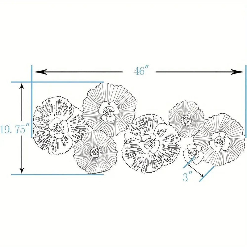 Wall Art - Distressed Metal Multi-Color by House Of Avana