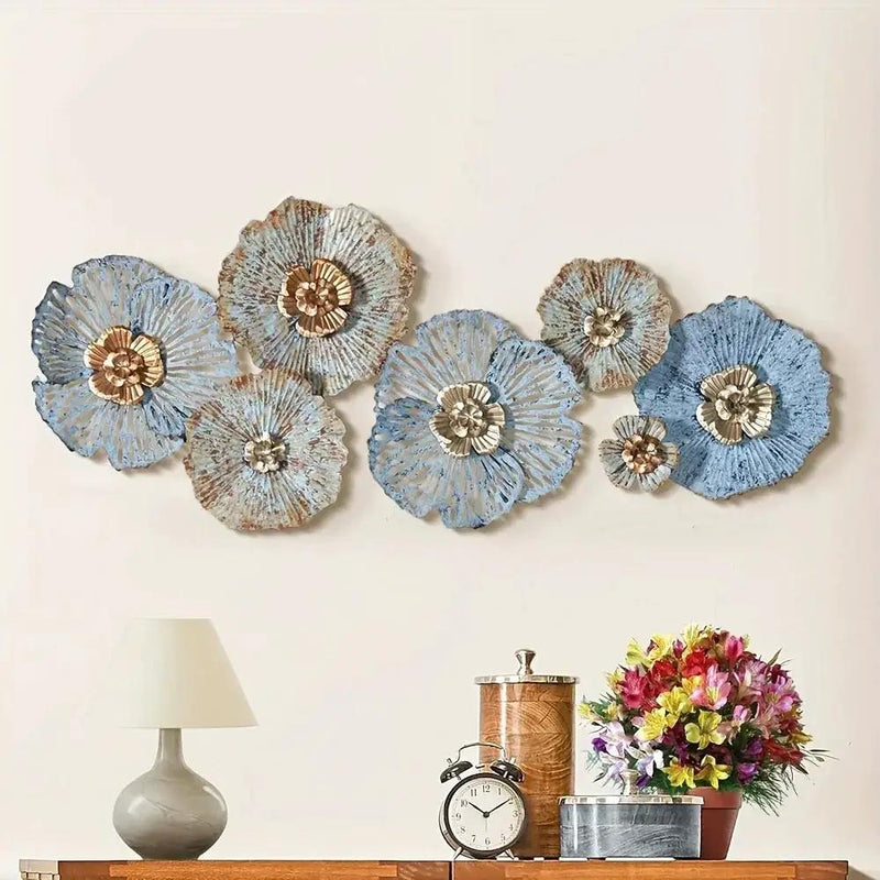 Wall Art - Distressed Metal Multi-Color by House Of Avana