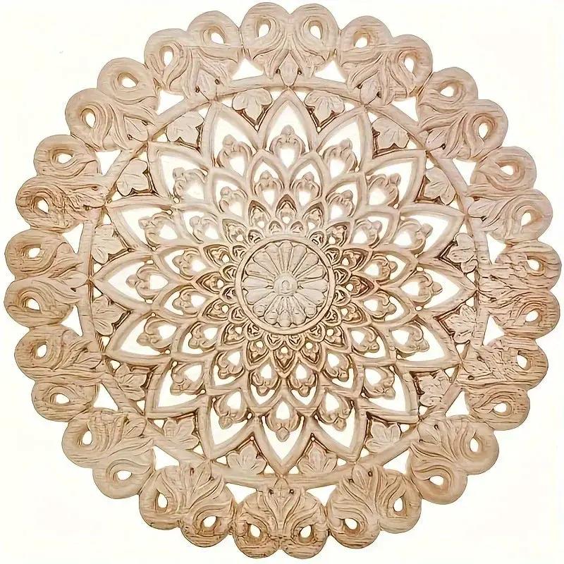 Wall Art - Floral Oak Wood Natural by House Of Avana