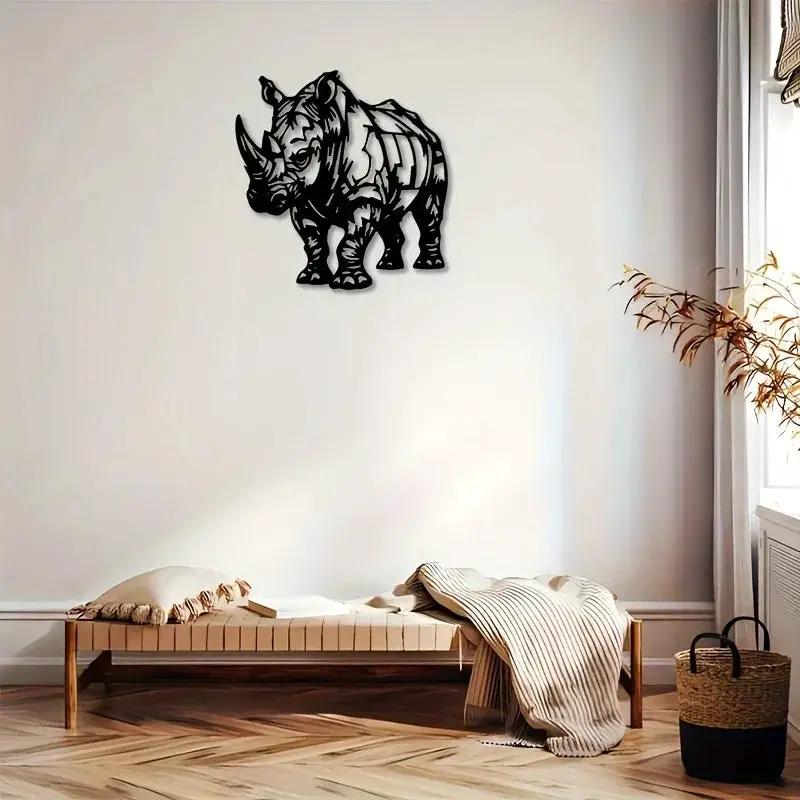 Wall Art - Metal Black White Design by House Of Avana
