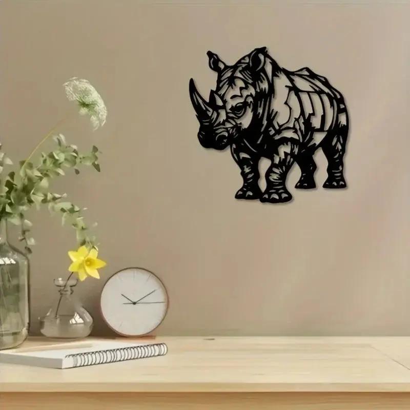 Wall Art - Metal Black White Design by House Of Avana