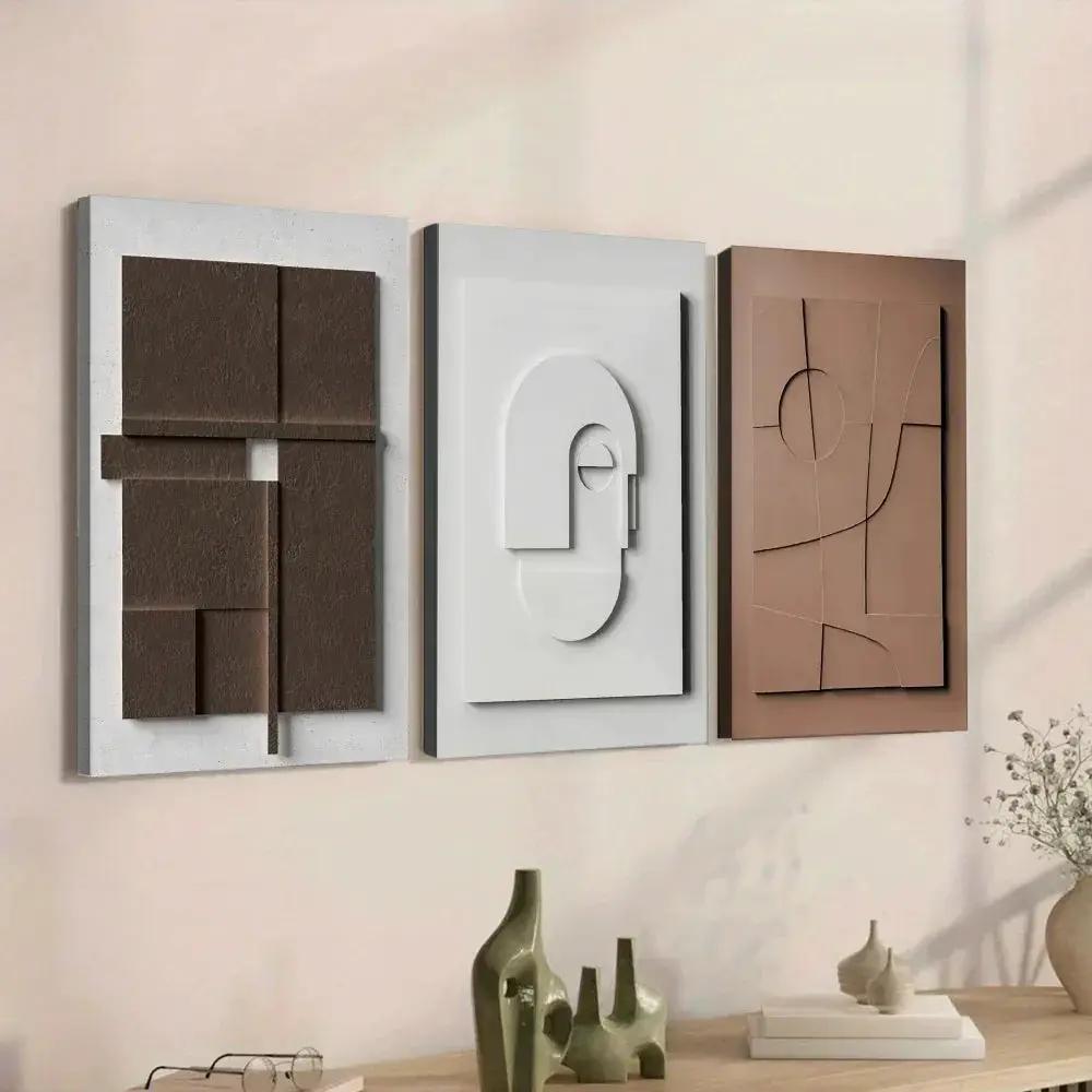 Wall Art - Modern Abstract Neutral Horizontal by House Of Avana