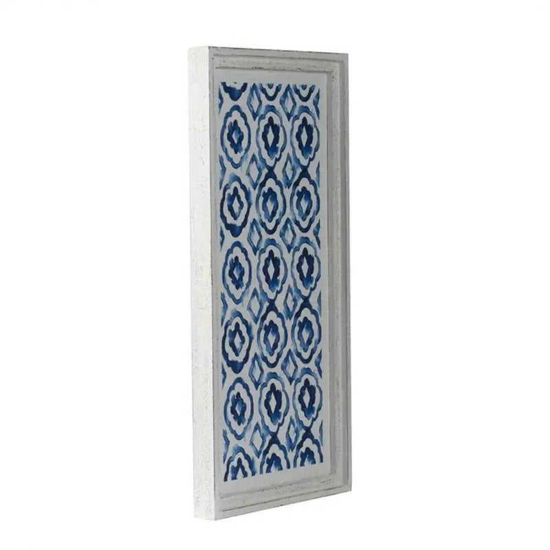 Wall Art - Modern Blue White 12.5x24.5 by House Of Avana