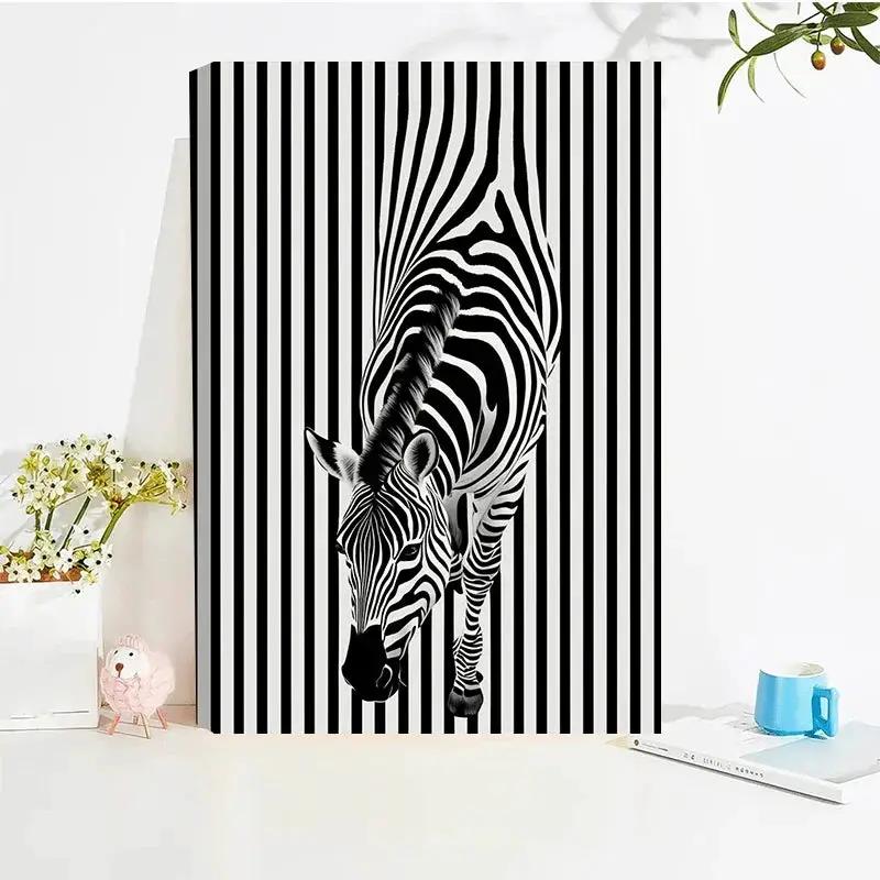Wall Art - Modern Zebra Black by House Of Avana