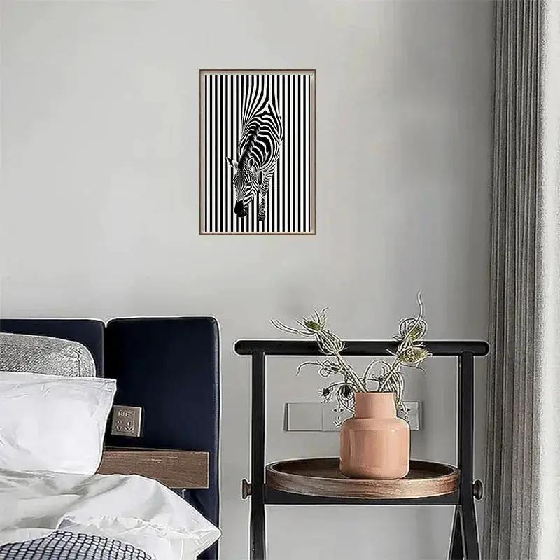 Wall Art - Modern Zebra Black by House Of Avana