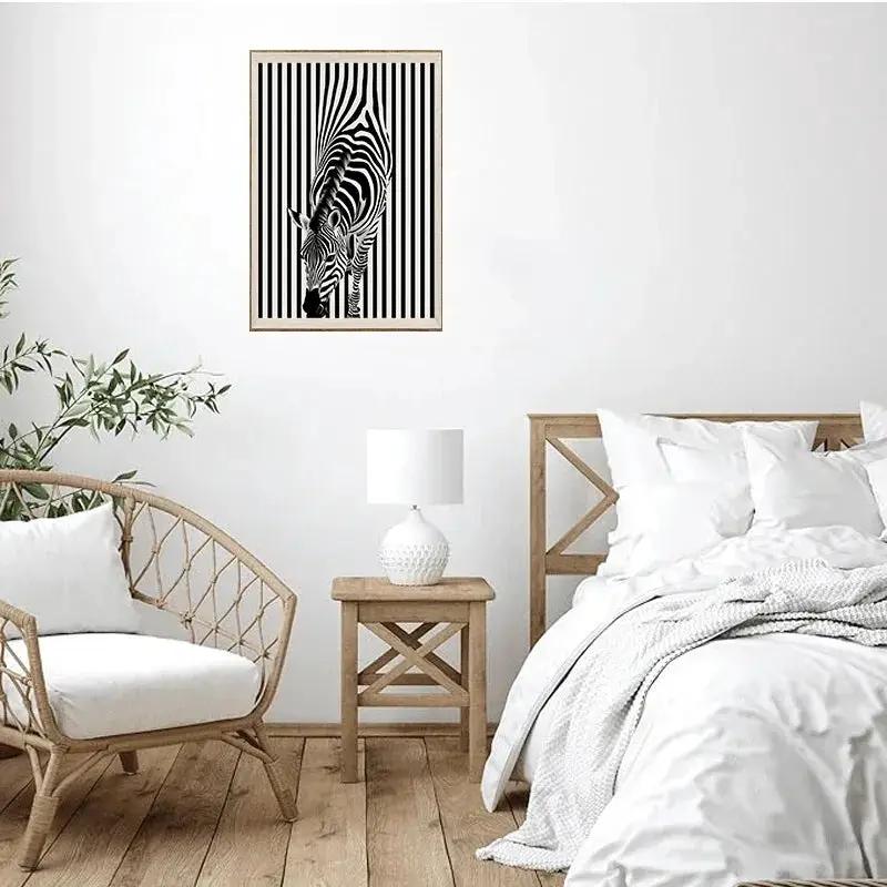 Wall Art - Modern Zebra Black by House Of Avana