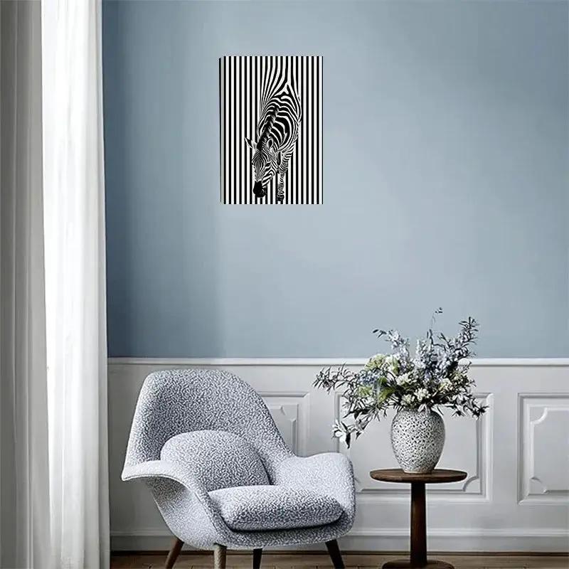 Wall Art - Modern Zebra Black by House Of Avana