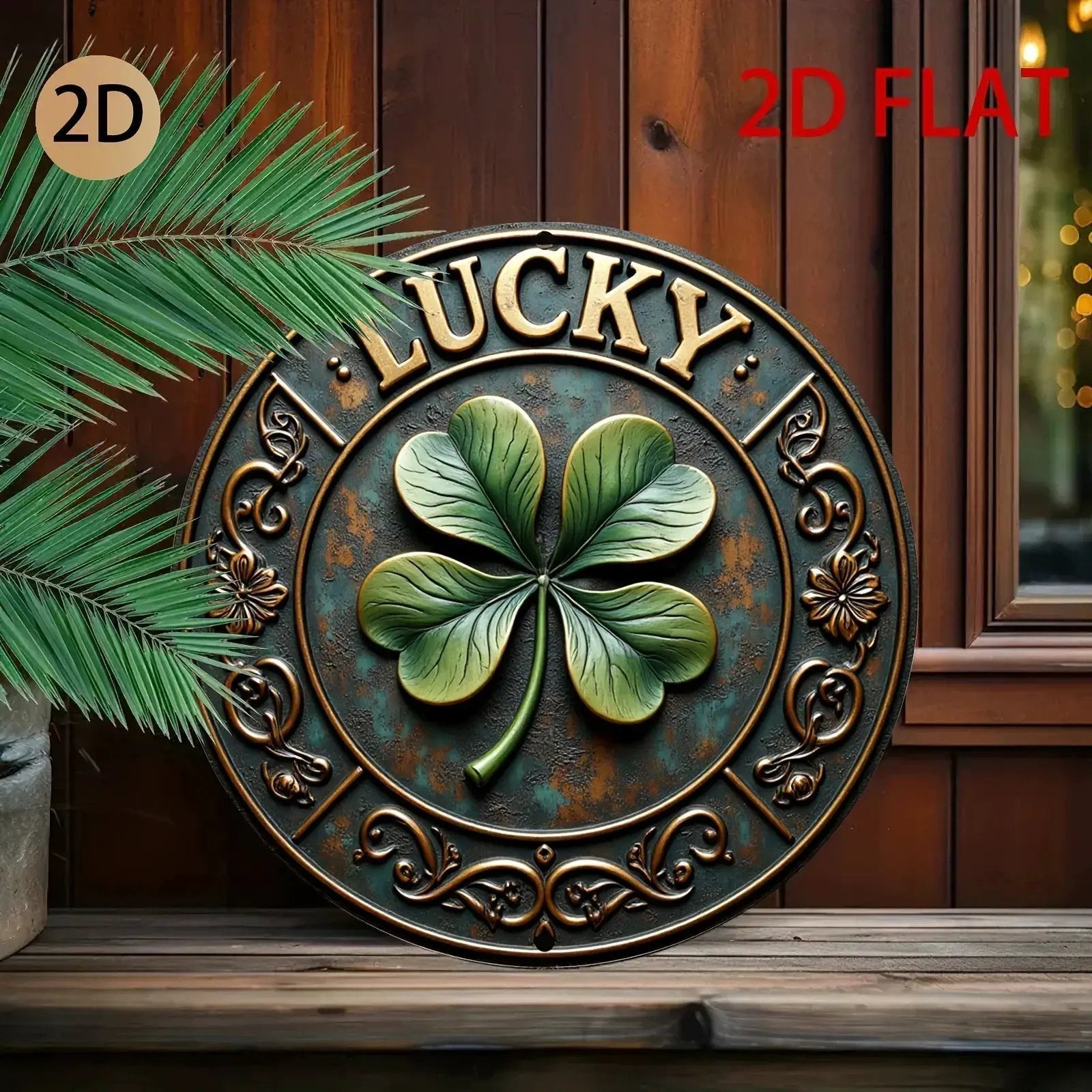 Wall Art - Vintage Metal Lucky Clover by House Of Avana