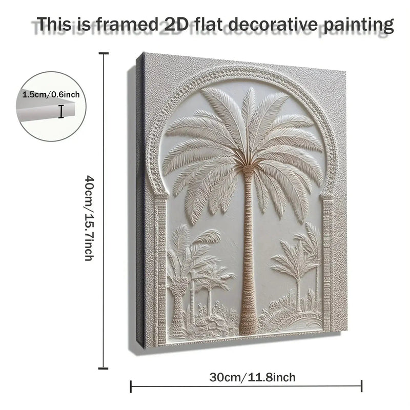 Wall Art - Vintage White Wood Palm Tree by House Of Avana