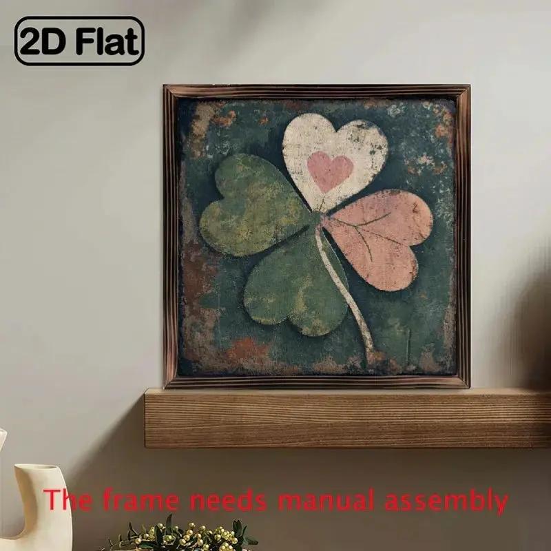 Wall Art - Vintage Wooden 8x8 Inch by House Of Avana