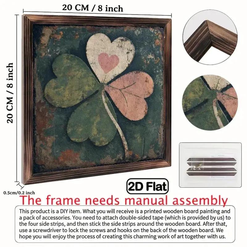 Wall Art - Vintage Wooden 8x8 Inch by House Of Avana