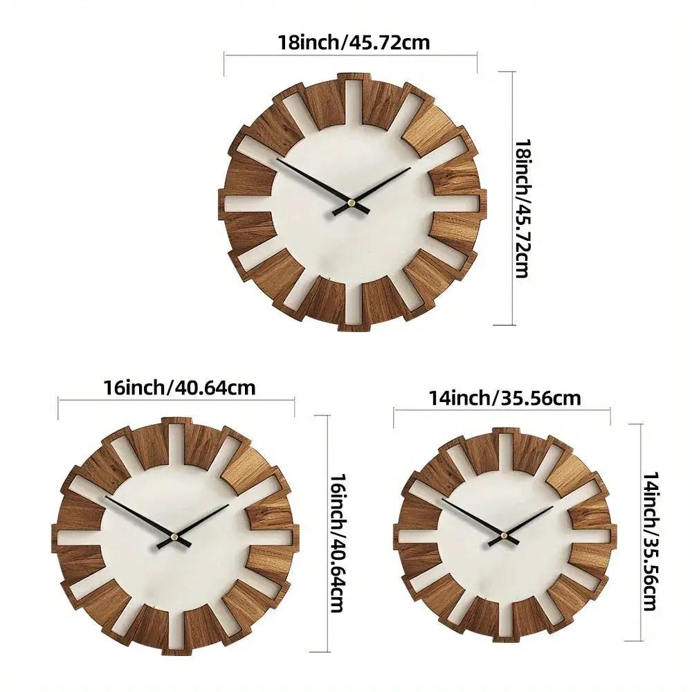 Wall Clock - Artistic Wooden 12 Inch by House Of Avana