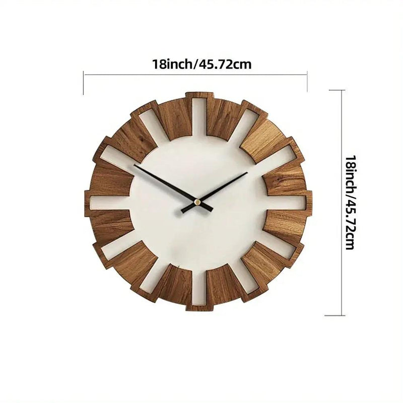 Wall Clock - Artistic Wooden 12 Inch by House Of Avana