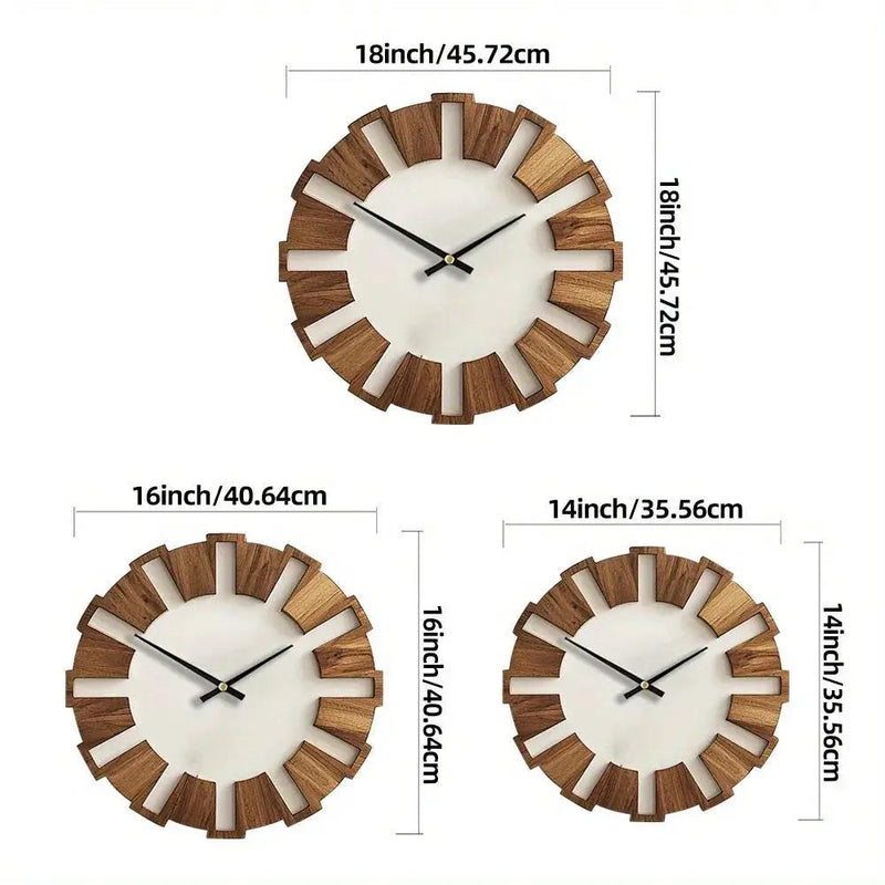 Wall Clock - Artistic Wooden 12 Inch by House Of Avana