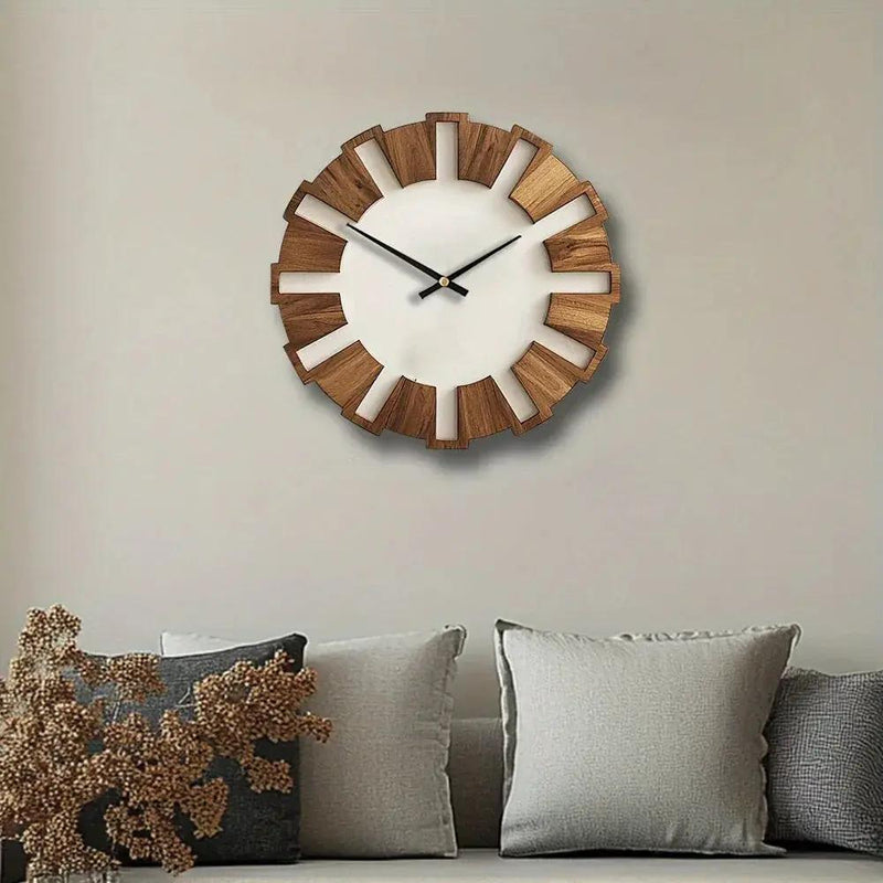 Wall Clock - Artistic Wooden 12 Inch by House Of Avana