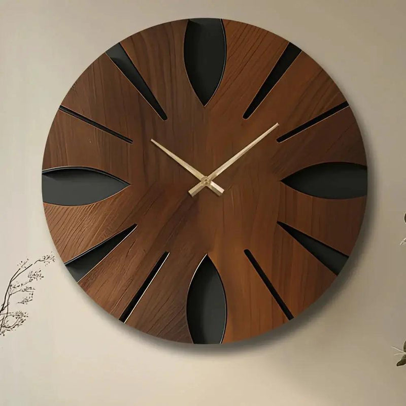 Wall Clock - Artistic Wooden Round by House Of Avana
