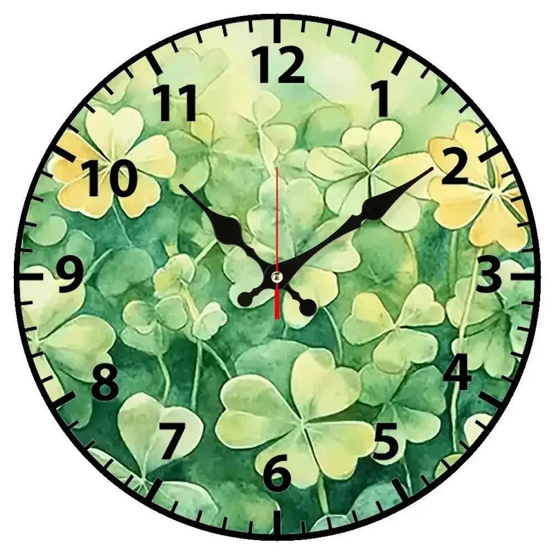 Wall Clock - Quartz Wooden Green 9.84-Inch by House Of Avana