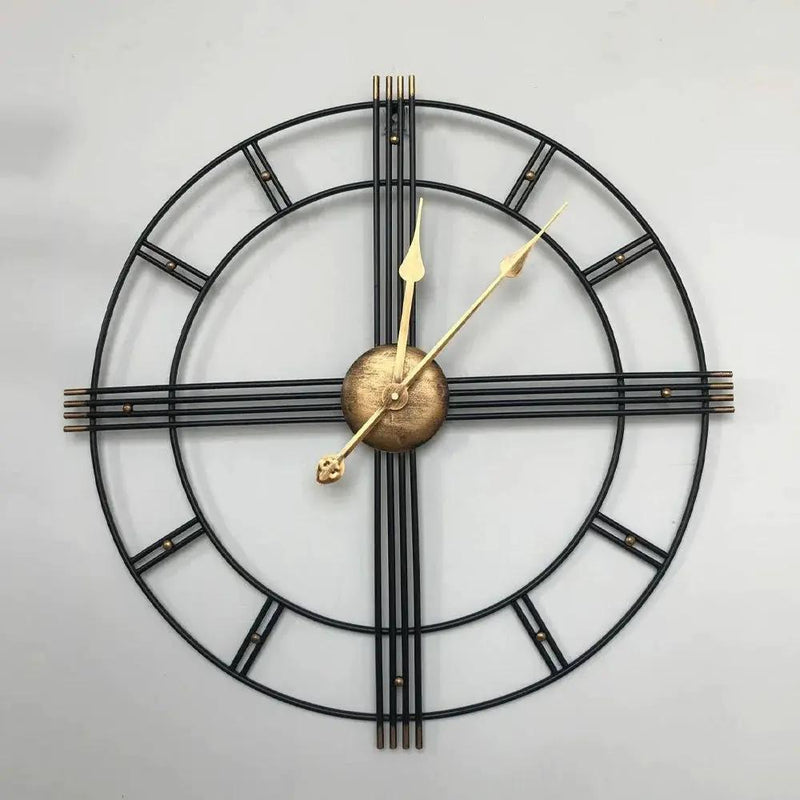 Wall Clock - Roman Numerals Metal Large by House Of Avana